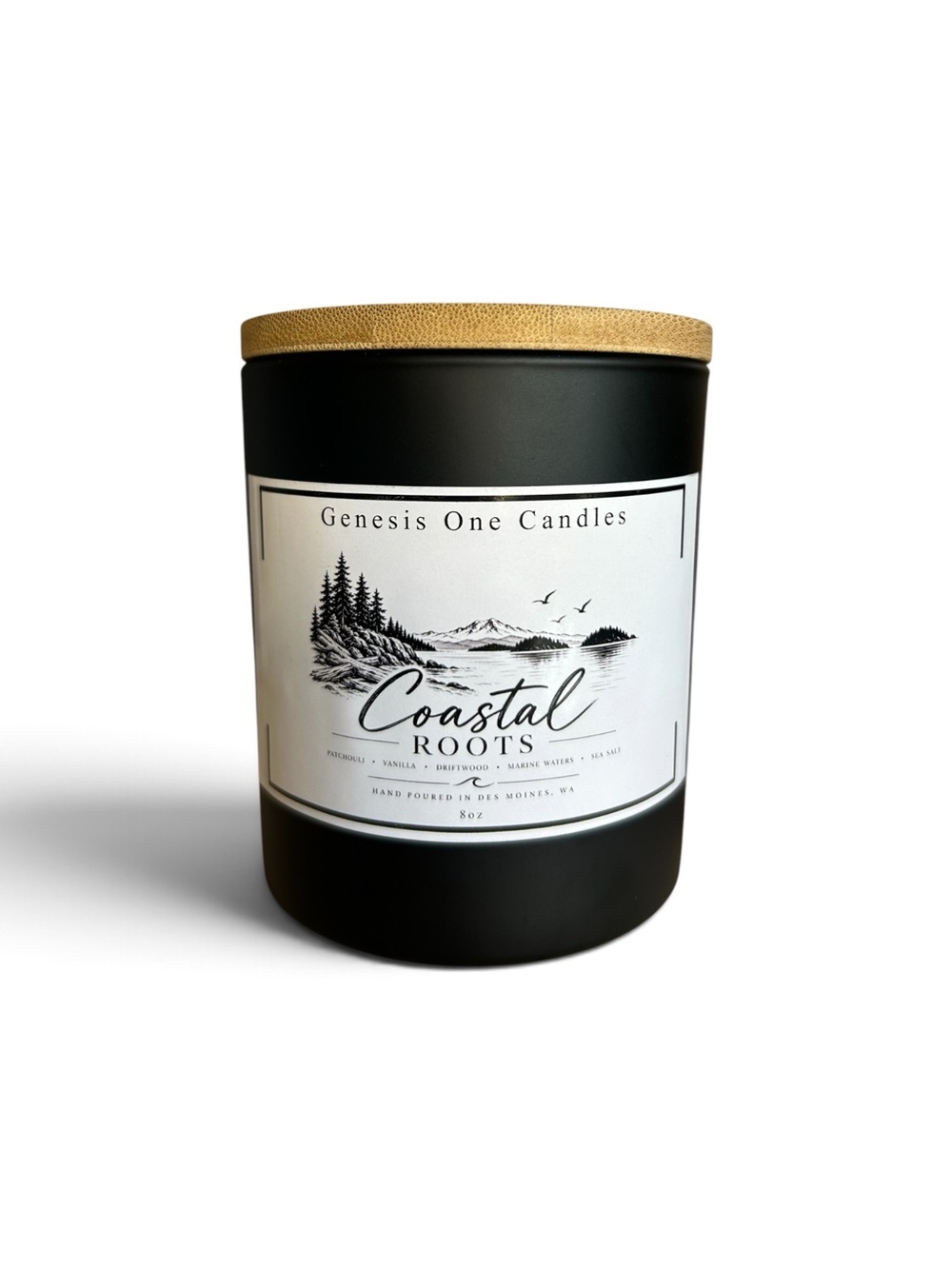 Coastal Roots Nontoxic Coconut Wax Candle Candle 8oz